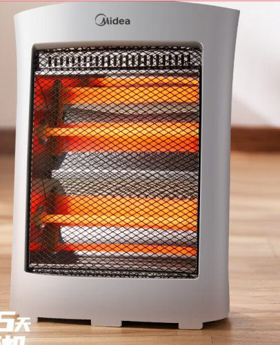 美的（Midea）小太陽取暖器家用節(jié)能電暖器臺式電熱器暖氣機(jī)辦公室烤火爐暖腳器暗光防燙遠(yuǎn)紅外電暖氣 鈦鋼灰【HPW08D] 臺式